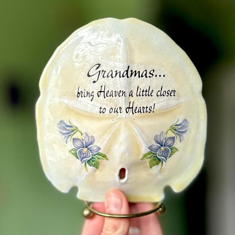 VTG Musical Dried Glazed Nautical Sand Dollar Grandma + Heaven Displayed Decor